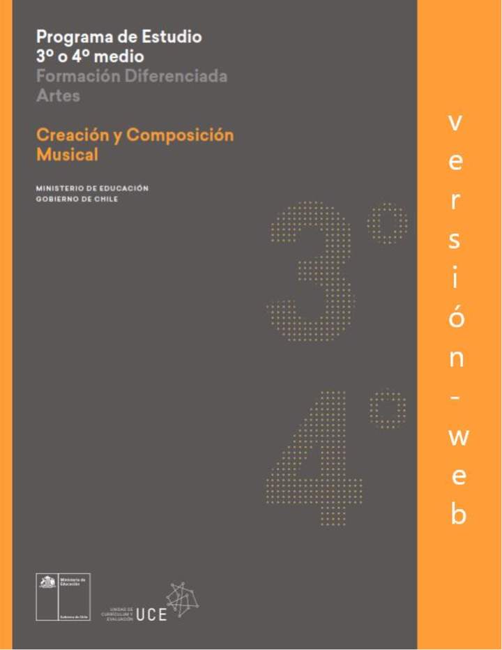 Programa de Creación y composición musical para 3° o 4° medio Diferenciado HC