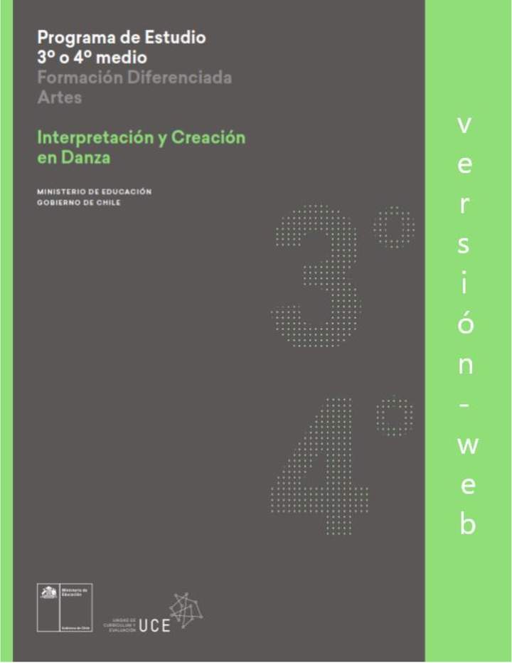 Programa de Interpretación y creación en danza para 3° o 4° medio Diferenciado HC