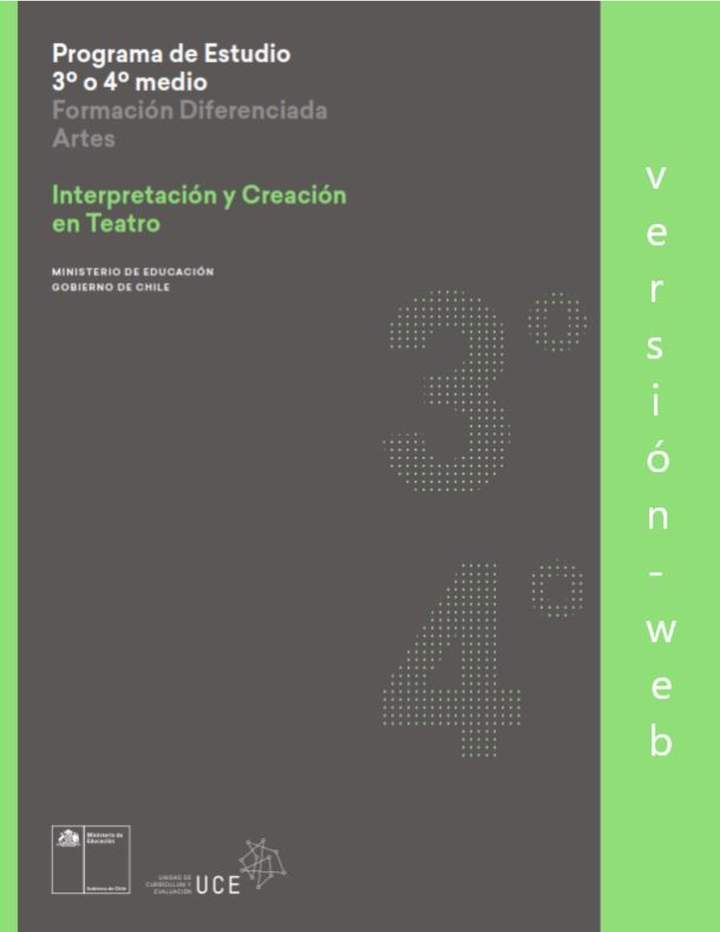 Programa de Interpretación y creación en teatro para 3° o 4° medio Diferenciado HC