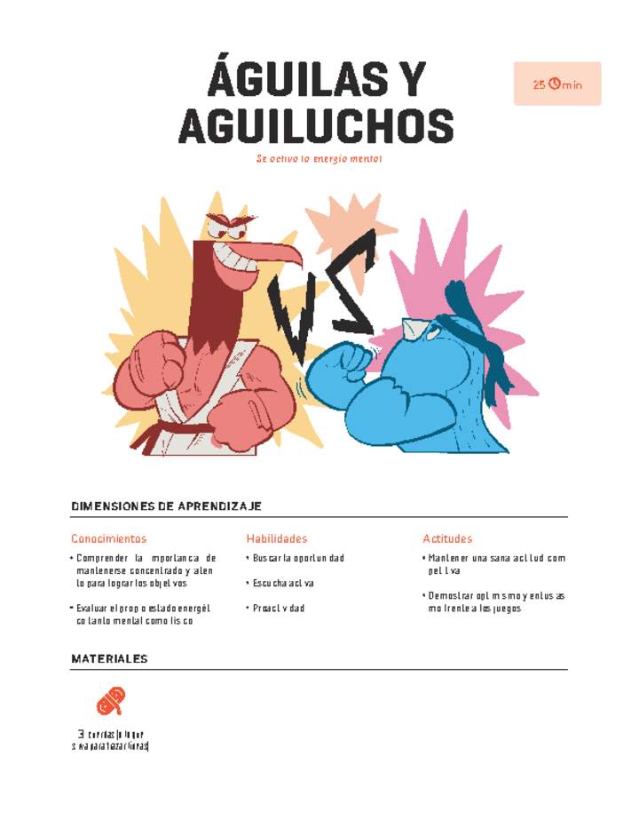 Clase 3. Juego Águilas y aguiluchos