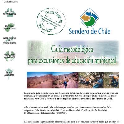 Guía Metodológica para excursiones de Educación Ambiental