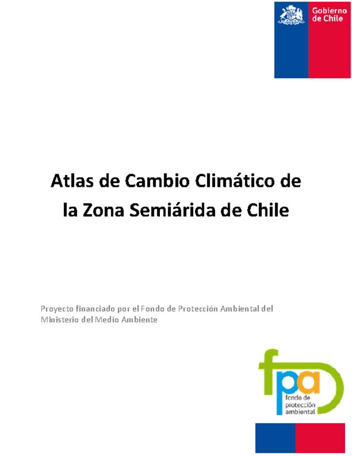 Atlas de Cambio Climático de la Zona Semiárida de Chile