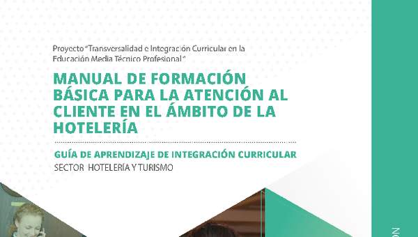 Guía de integración curricular "Soy un buen anfitrión"