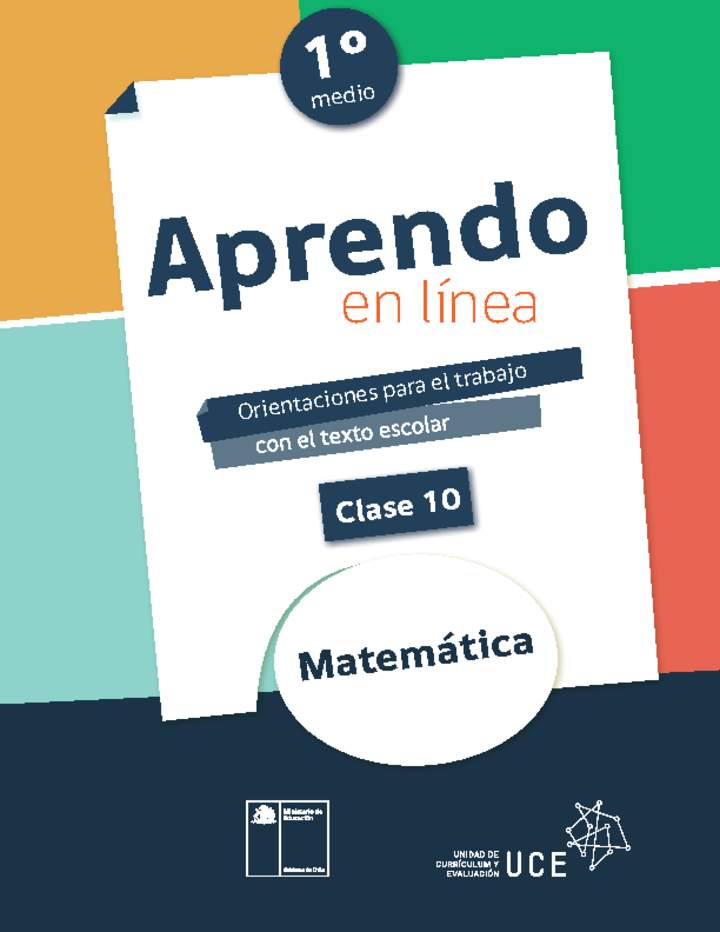 Matemática 1° medio Unidad 1: Clase N° 10