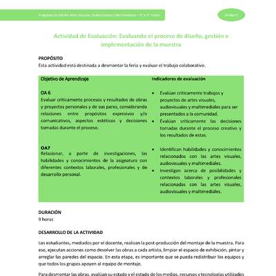 Actividad de evaluación: Evaluando el proceso de diseño, gestión e implementación de la muestra