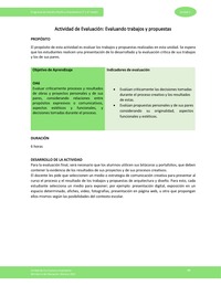 Actividad de evaluación: Evaluando trabajos y propuestas