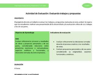 Actividad de evaluación: Evaluando trabajos y propuestas