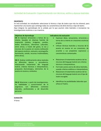 Actividad de evaluación: Experimentando con técnicas, estilos y épocas teatrales