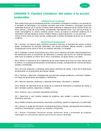 Unidad 3 - Cambio climático: del saber a la acción sostenible