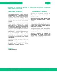 Actividad de evaluación: ¿Estoy en condiciones de liderar discusiones sobre cambio climático?