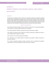 Unidad 1 - Cambio climático como desafío urgente: ¿Qué espero para actuar?