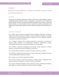 Unidad 1 - Salud humana y medicina: ¿Cómo contribuir a nuestra salud y la de los demás?