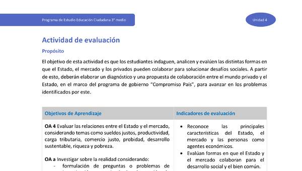 Actividad de evaluación Unidad 4