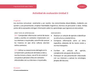 Actividad de evaluación Unidad 3