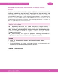 Actividad 4: Tomar decisiones en el contexto de un crédito de consumo