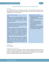 Actividad de evaluación. Foro sobre Arte e interpretación