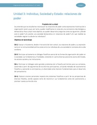 Unidad 3: Individuo, Sociedad y Estado: relaciones de poder