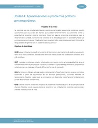 Unidad 4: Aproximaciones a problemas políticos contemporáneos