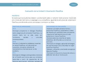 Actividad de evaluación: Disertación filosófica