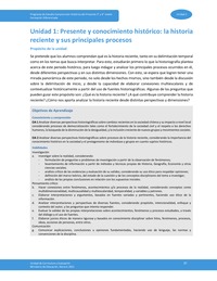 Unidad 1 - Presente y conocimiento histórico: la historia reciente y sus principales procesos