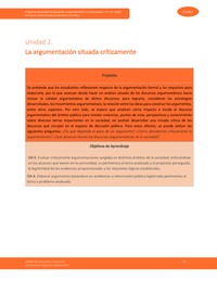 Unidad 2. La argumentación situada críticamente