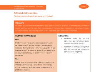 Actividad de Evaluación: Producir un cortometraje para un Festival