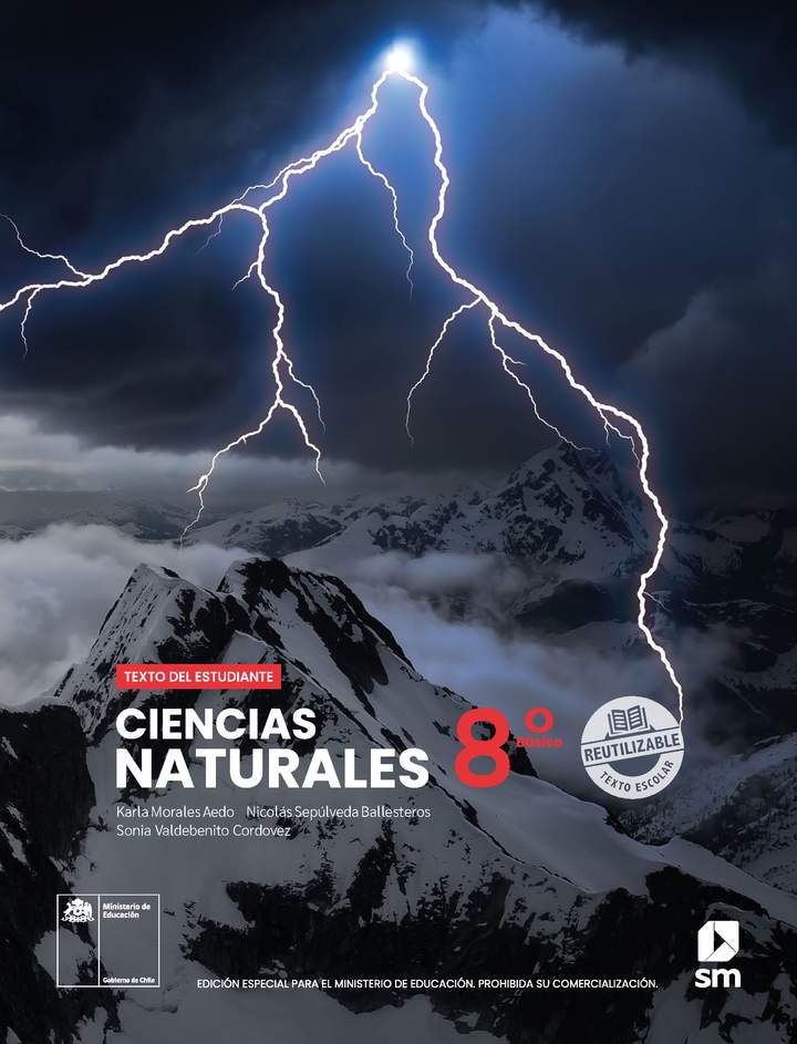 Ciencias Naturales 8° Básico, Texto del estudiante - Portada Texto