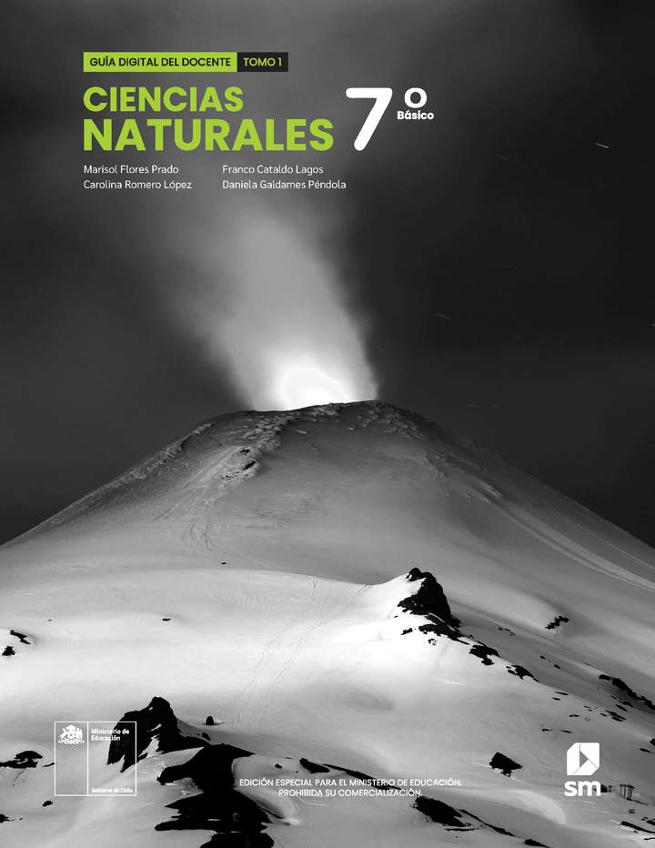 Ciencias Naturales 7º Básico, Portada Guía didáctica del docente Tomo 1