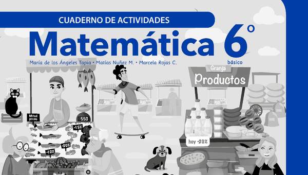 Matemática 6° Básico, Cuaderno de actividades - Fragmento de muestra