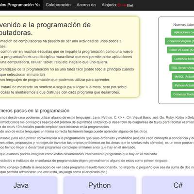 Tutoriales programación Ya