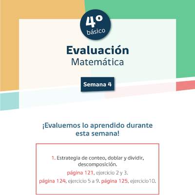 Evaluación 4° básico Matemática Unidad 1 Semana 4