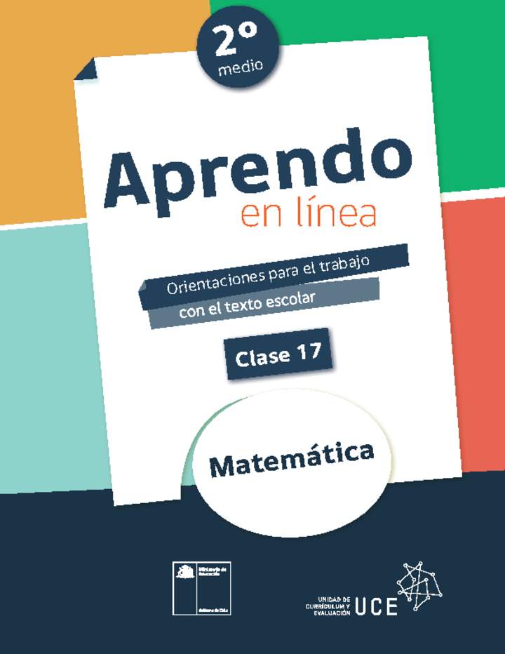 Matemática 2° medio Unidad 1: Clase N° 17