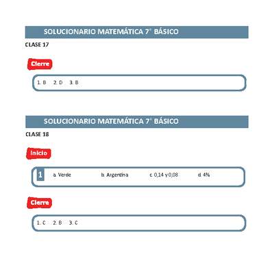 Solucionario Matemática 7° básico Unidad 1 Semana 5