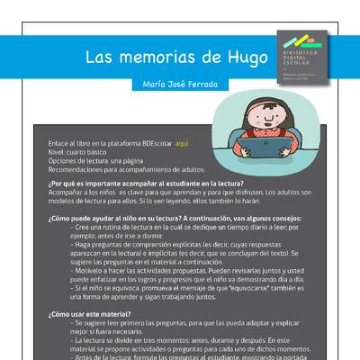 Plan lector 4° básico Las memorias de Hugo