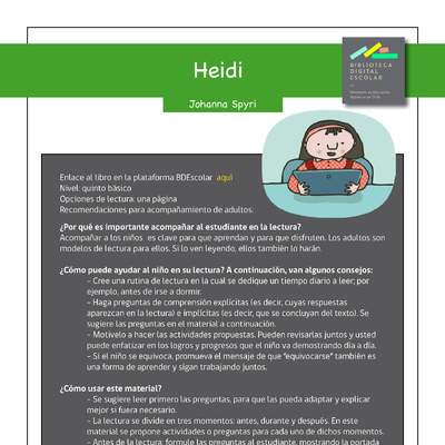 Plan lector 5° básico Heidi