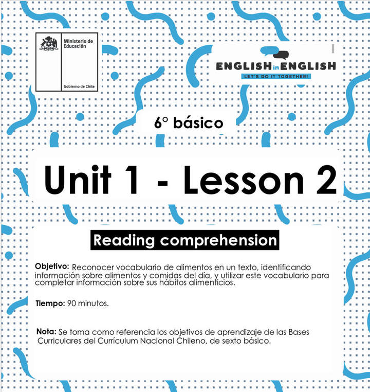 Lesson 2 Inglés 6º básico