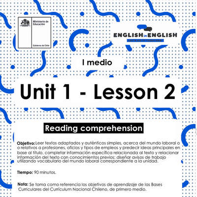 Lesson 2 Inglés 1º medio