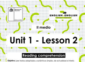 Lesson 2 Inglés 2º medio