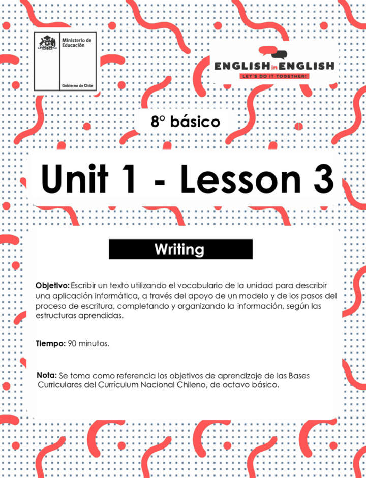 Lesson 3 Inglés 8º básico