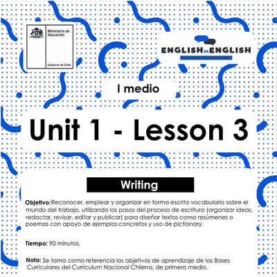 Lesson 3 Inglés 1º medio