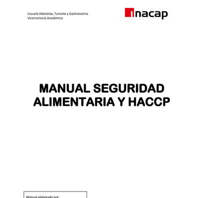 MANUAL SEGURIDAD ALIMENTARIA Y HACCP