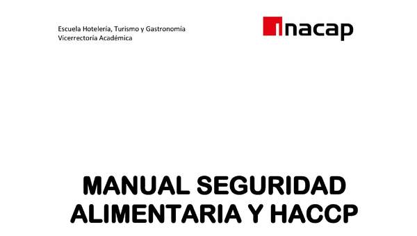 MANUAL SEGURIDAD ALIMENTARIA Y HACCP