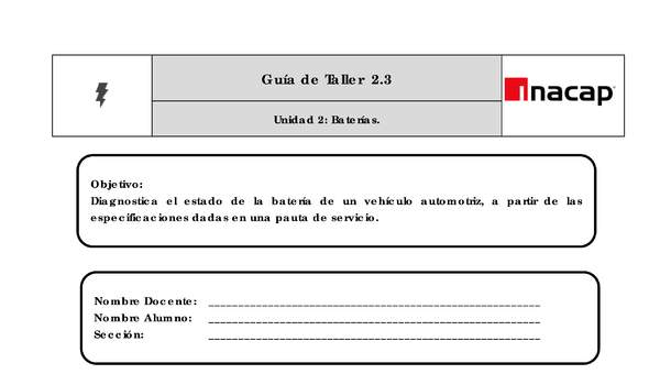 Guía Taller 2.3 Diagnóstico de las baterías