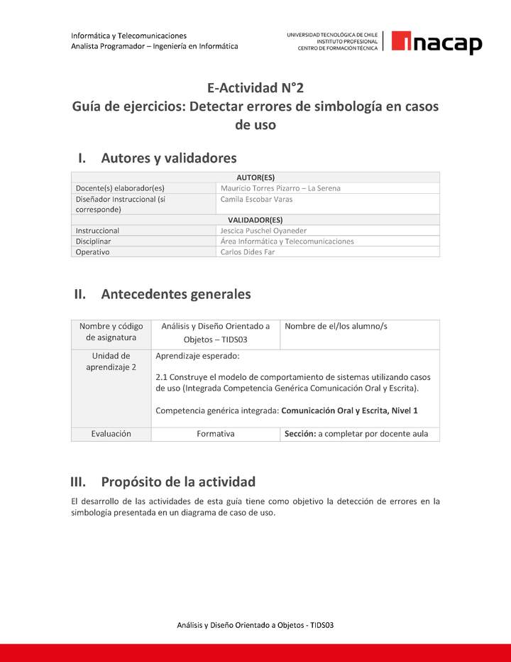 Programación orientada a objetos - 02 TIDS03_U2_EA2