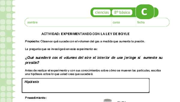 Experimentando con la ley de boyle