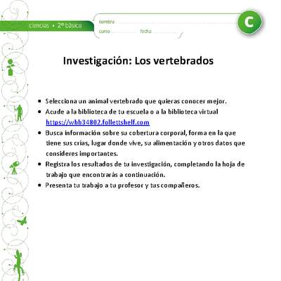 Investigación: Los vertebrados