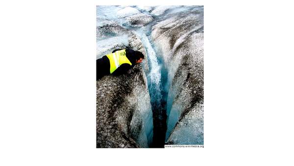 Grieta en un glaciar