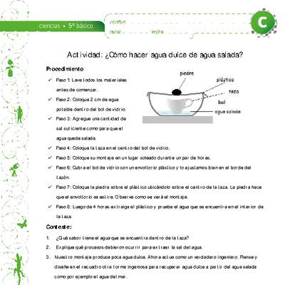 Como hacer agua dulce de agua salada