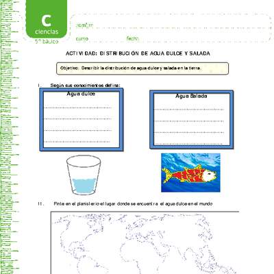 Distribución de agua dulce y salada