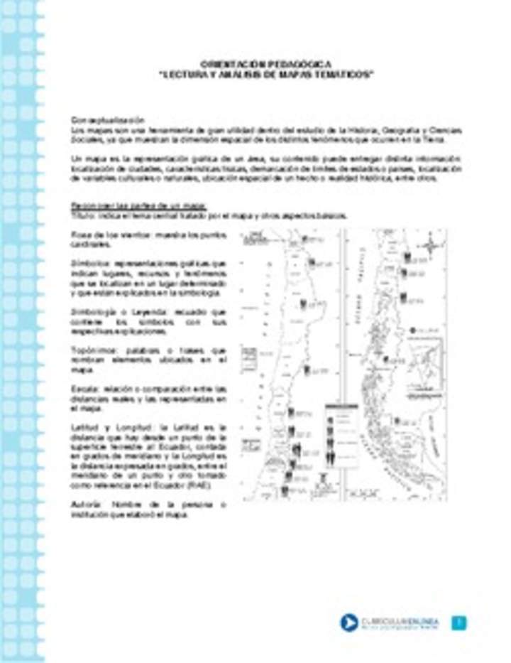 Orientación mapa temático